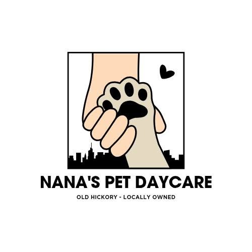 Nana’s Pet Daycare original paw and hand logo